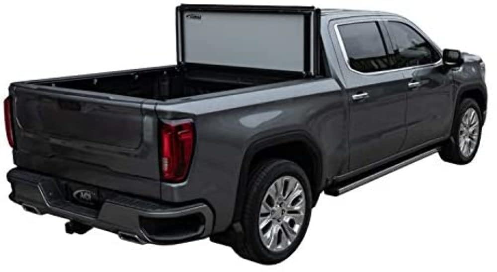 Stance LOMAX Hard Tri-Fold Cover; Black Urethane Finish; Single Rail; w/CarbonPro Box;