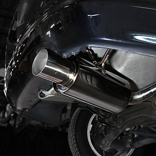 4" Muffler Tip Spec-D Tuning Catback Exhaust System + Silencer Compatible with Acura RSX Type-S 2002-2006