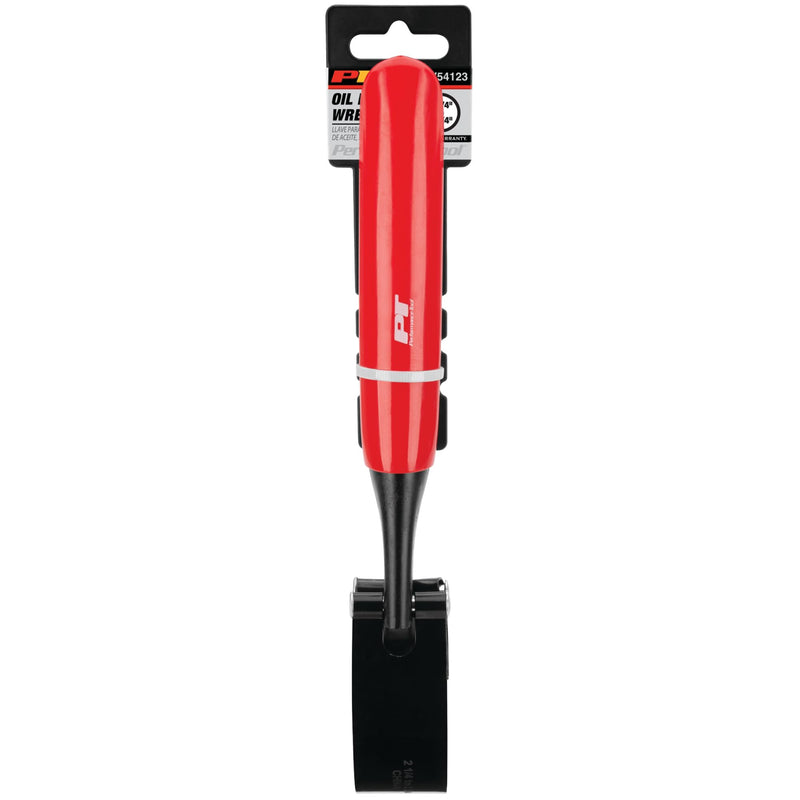 W54123 Performance Tool Oil Filter Wrench, Swivel Handle, Studded Steel Band, 2 1/4 in. to 2 3/4 in. (57mm to 69mm) Diameter, Black/Red