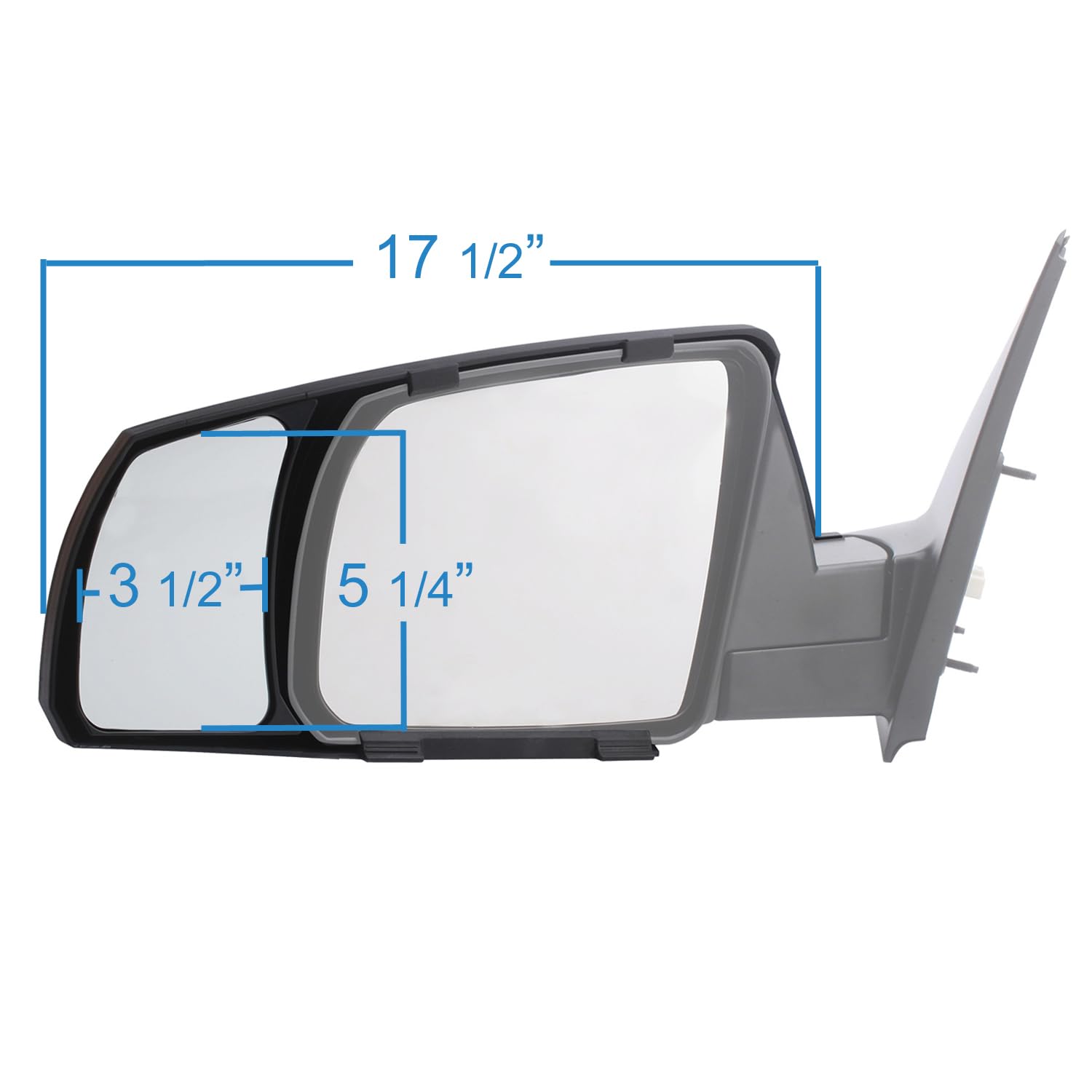 K SOURCE 81300 Snap & Zap Custom Fit Towing Mirror for 2007-2021 Tundra, 2008-2022 Sequoia, Patented