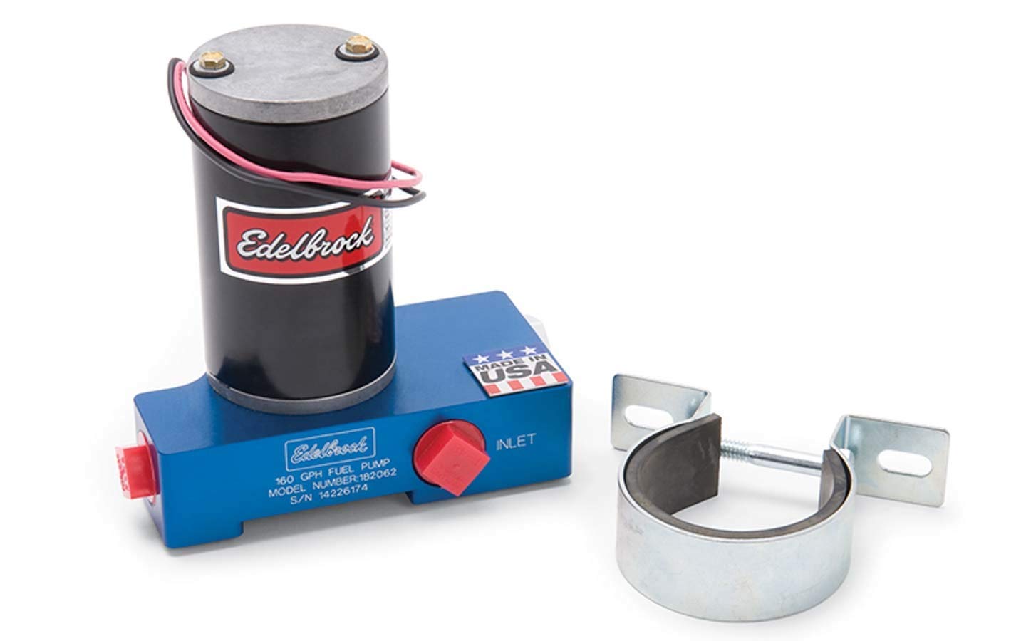 Edelbrock Quiet-Flo 182062 Electric Fuel Pump 160 GPH 12 PSI 1/2 in. NPT Inlet/Outlet 1000+ HP