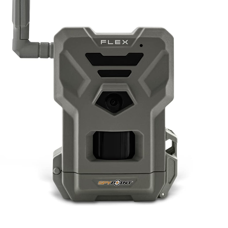 SPYPOINT Flex Trail Camera Cellular - Dual-Sim LTE,1080p Videos, 33MP Photos,Night Vision 4 LED Infrared Flash, 100'Detection Range,0.3S Trigger Speed,GPS Enabled,Cell Cameras for Hunting-for USA only