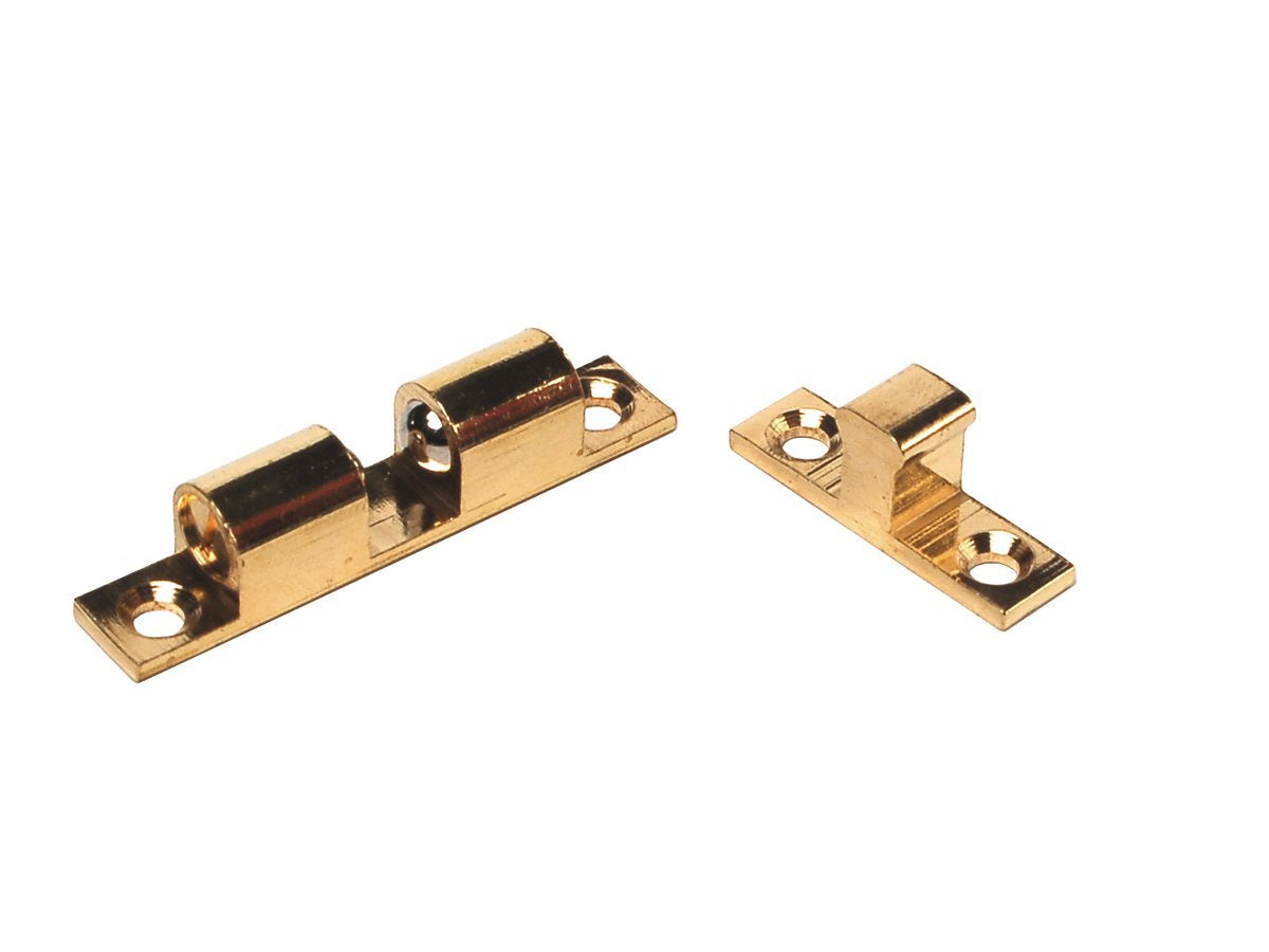 H221 RV Designer, Bead Catch, Brass, 2 inch, 2 Per Pack, Cabinet Hardware