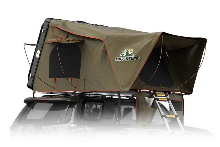 Tuff Stuff TS-RTT-CS-BK Overland Alpha™ Hard Top Side Open Tent; Black; 4 Person