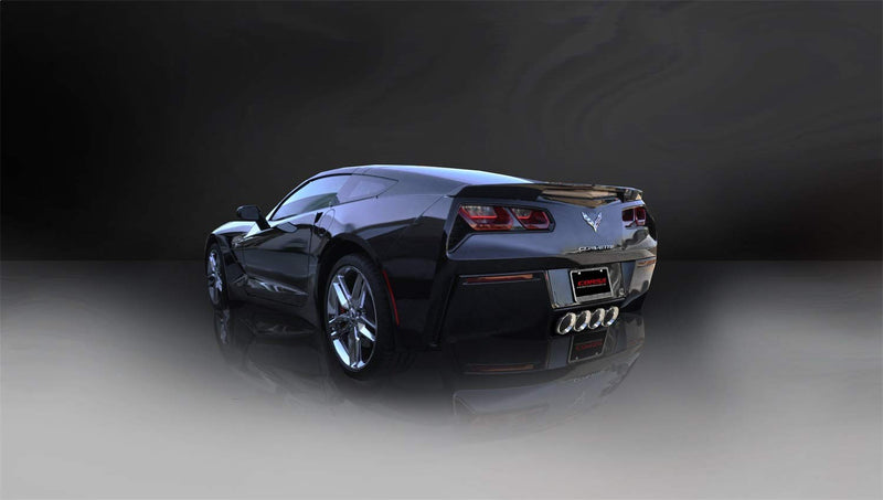 14762CB CORSA Performance Exhaust (w/Quad 4.5in Polished Tips14-18 Chevy Corvette C7 2.75in Dual Rear Xtreme Valve-Back)