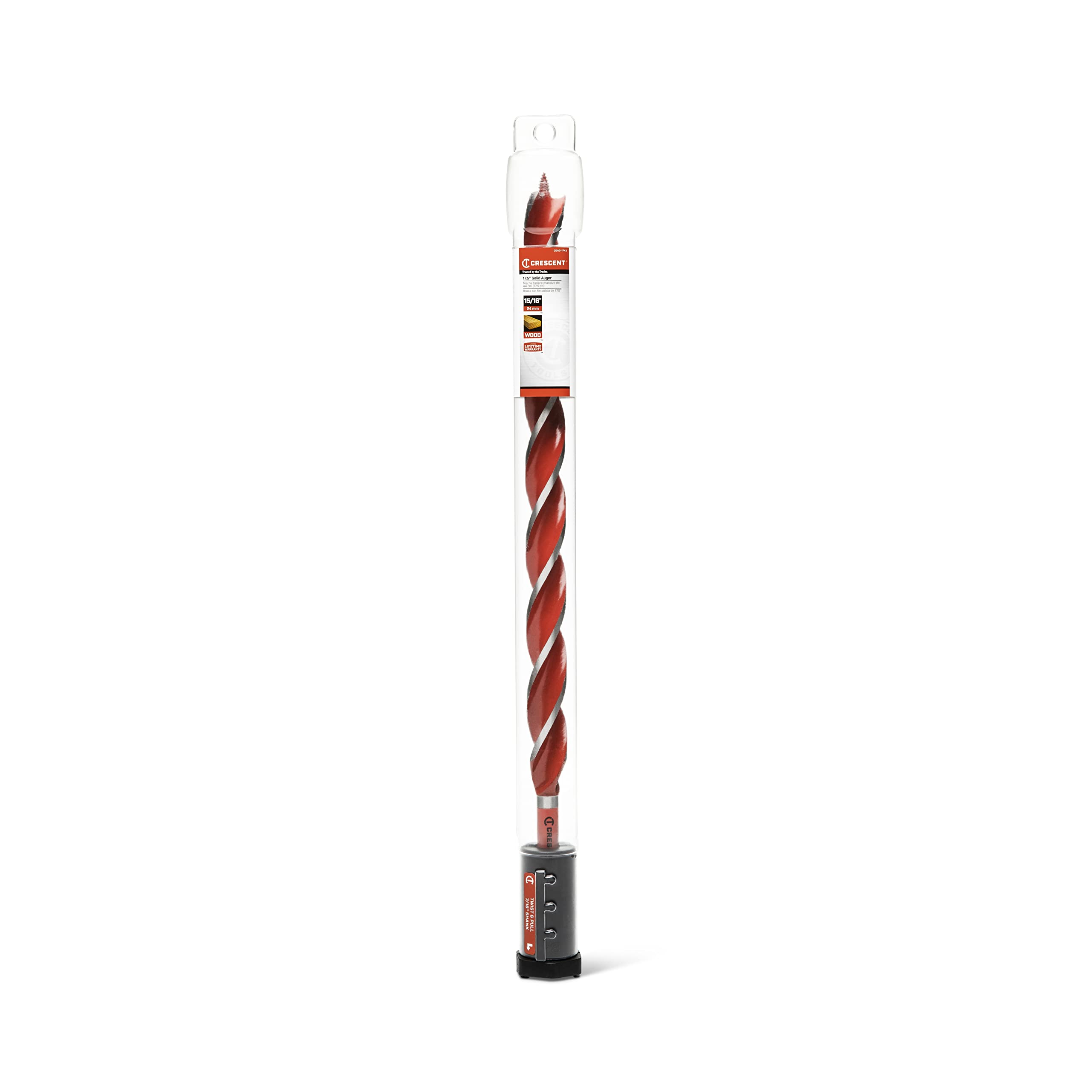 Solid Crescent Auger Drill Bit | 17" x 15/16" | CDAG-1743