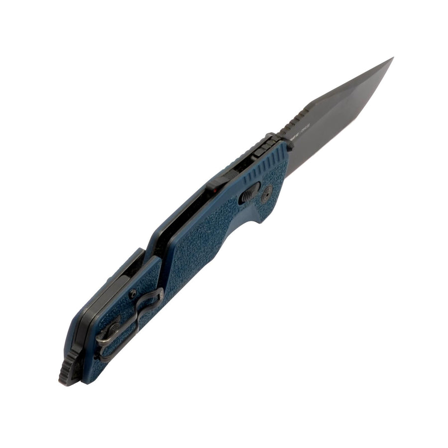 SOG Ambidextrous Trident at Professional Tanto Folding Knives | Heat-Treated CRYO D2 3.75" Stainless Steel Blade, Uniform Blue