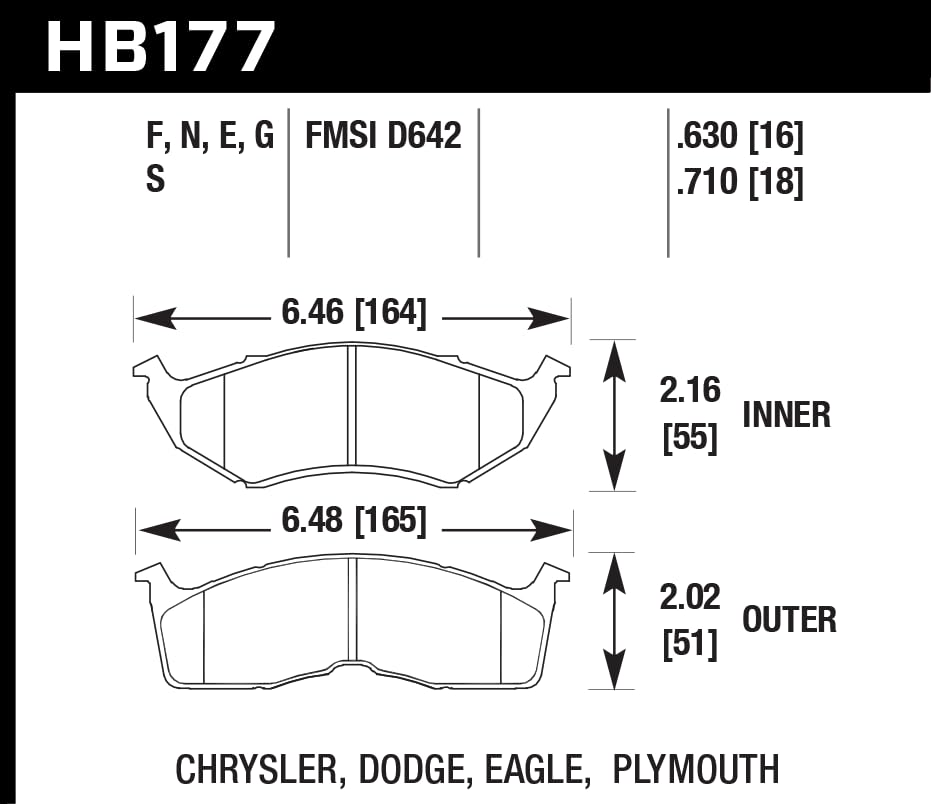 Hawk Performance ER-1 Motorsport HB177D.630 Brake Pads