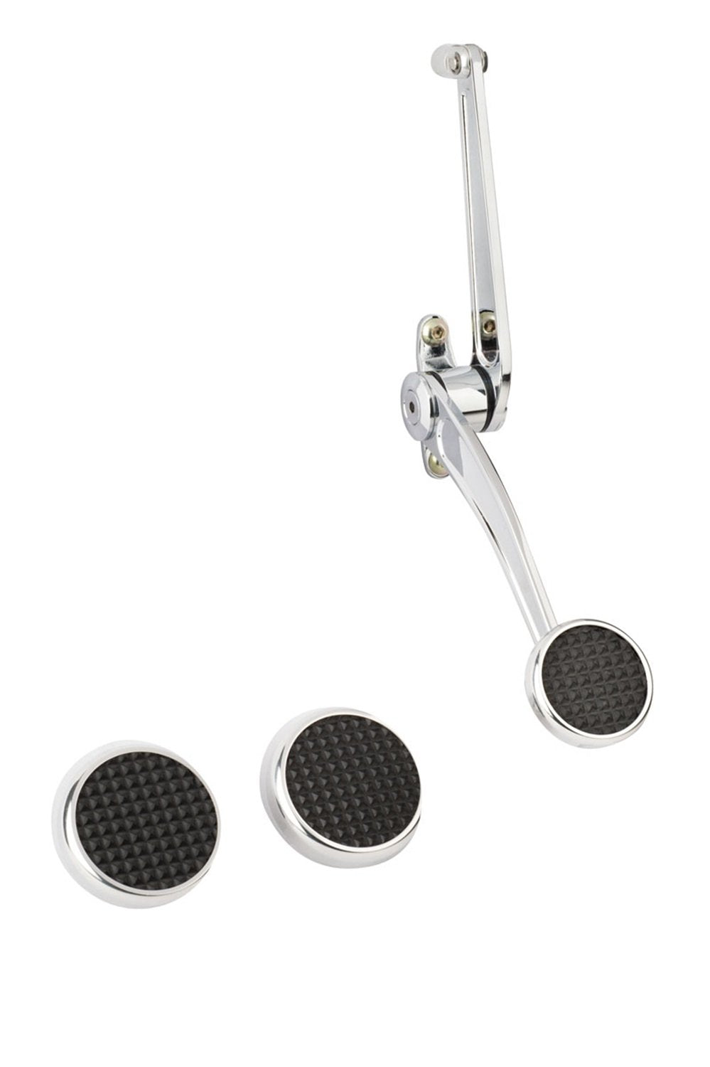 Throttle Pedal Assembly Lokar BAG-6188 with Rubber Insert Chrome Plated Steel Billet Aluminum