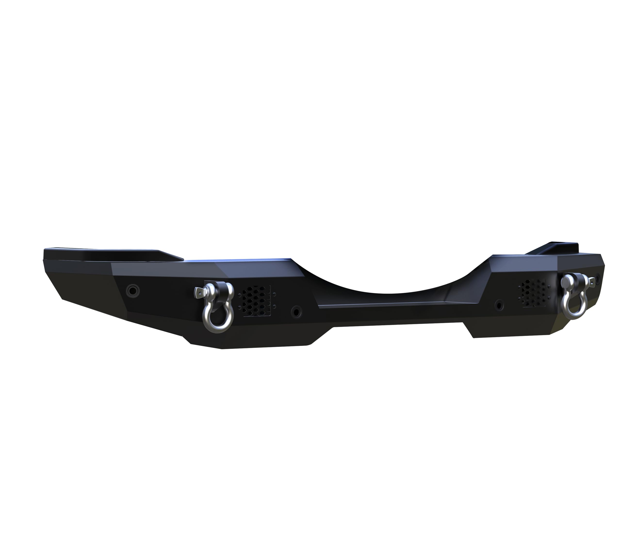 Heavy Duty Black Horse Armour Rear Bumper Plate Style Full Width Matte Black Compatible with 2021-2024 Ford Bronco-ARB-FB22