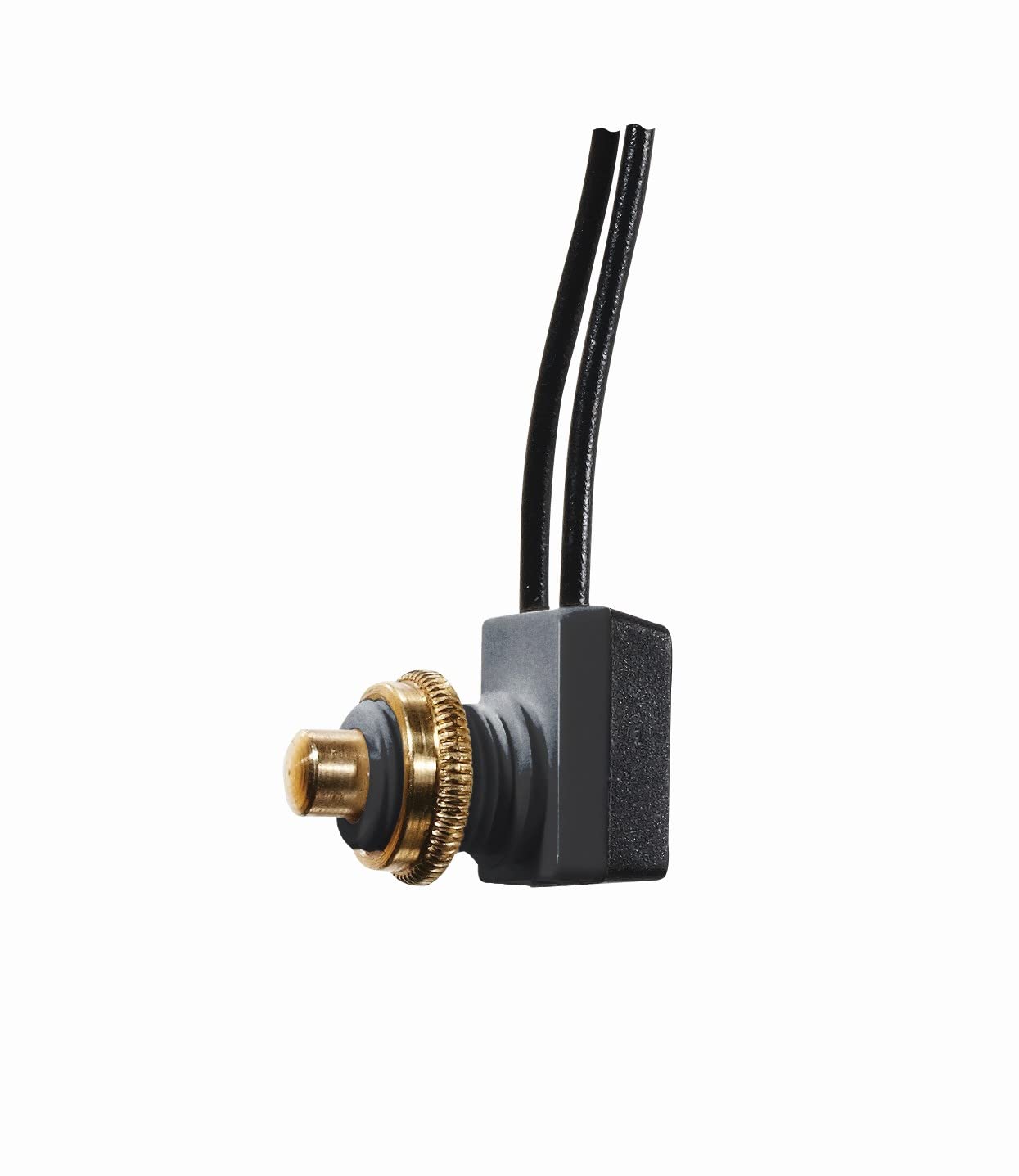Push Button Switch RV Designer S751, 10 Amp, On / Off, SPST, 8 inch Leads