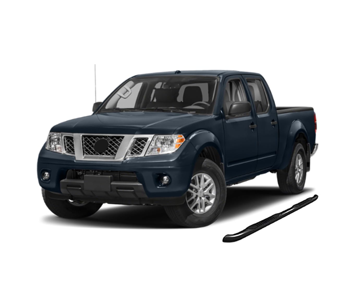 3in Black Horse Side Steps Compatible with 2005-2012 Suzuki Equator|2005-2022 Nissan Frontier-9NIFRCA