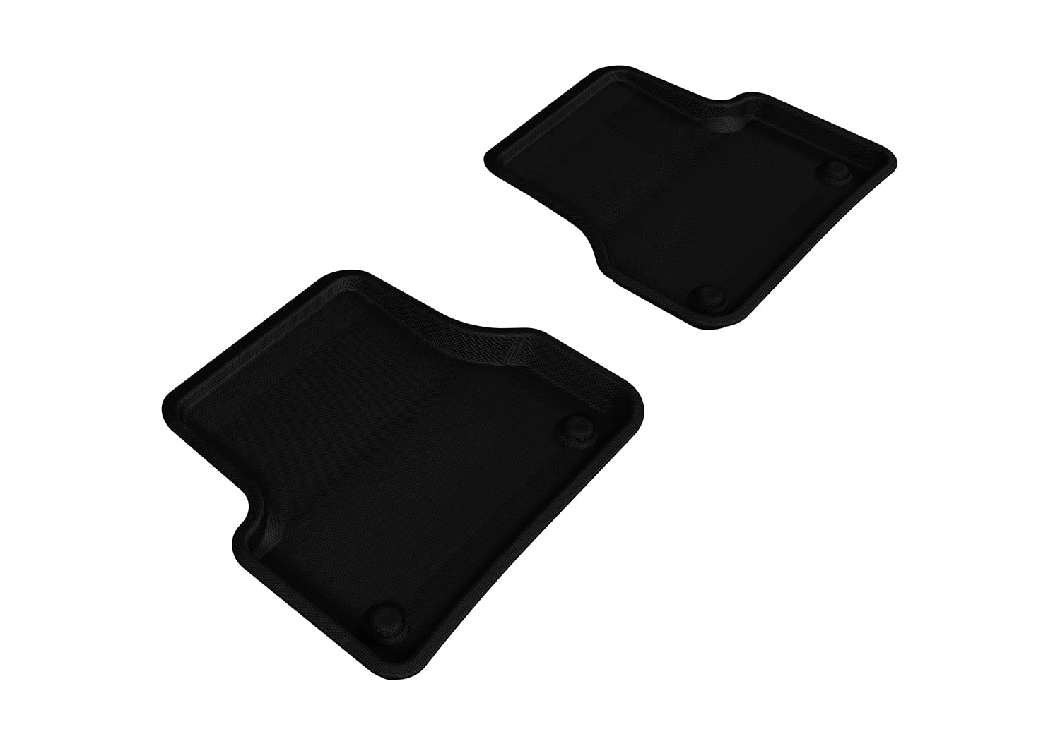 Second Row 3D MAXpider Custom Fit All-Weather Floor Mat for Select Audi Models - Kagu Rubber (Black)
