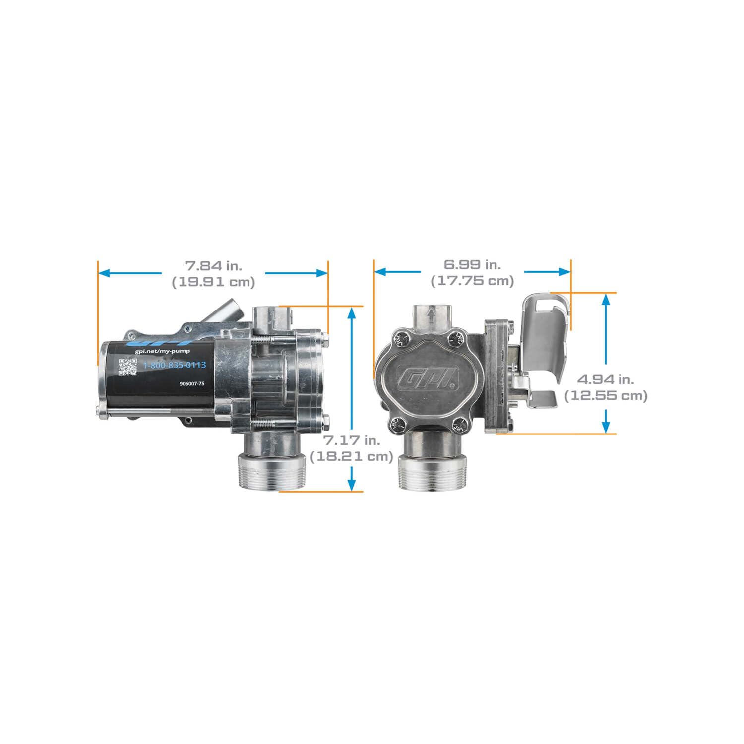 EZ-8 GPI - Fuel Transfer Pump, Manual Shut-Off Nozzle with Direct Mount, 8 GPM, 12 Volt (137100-01)