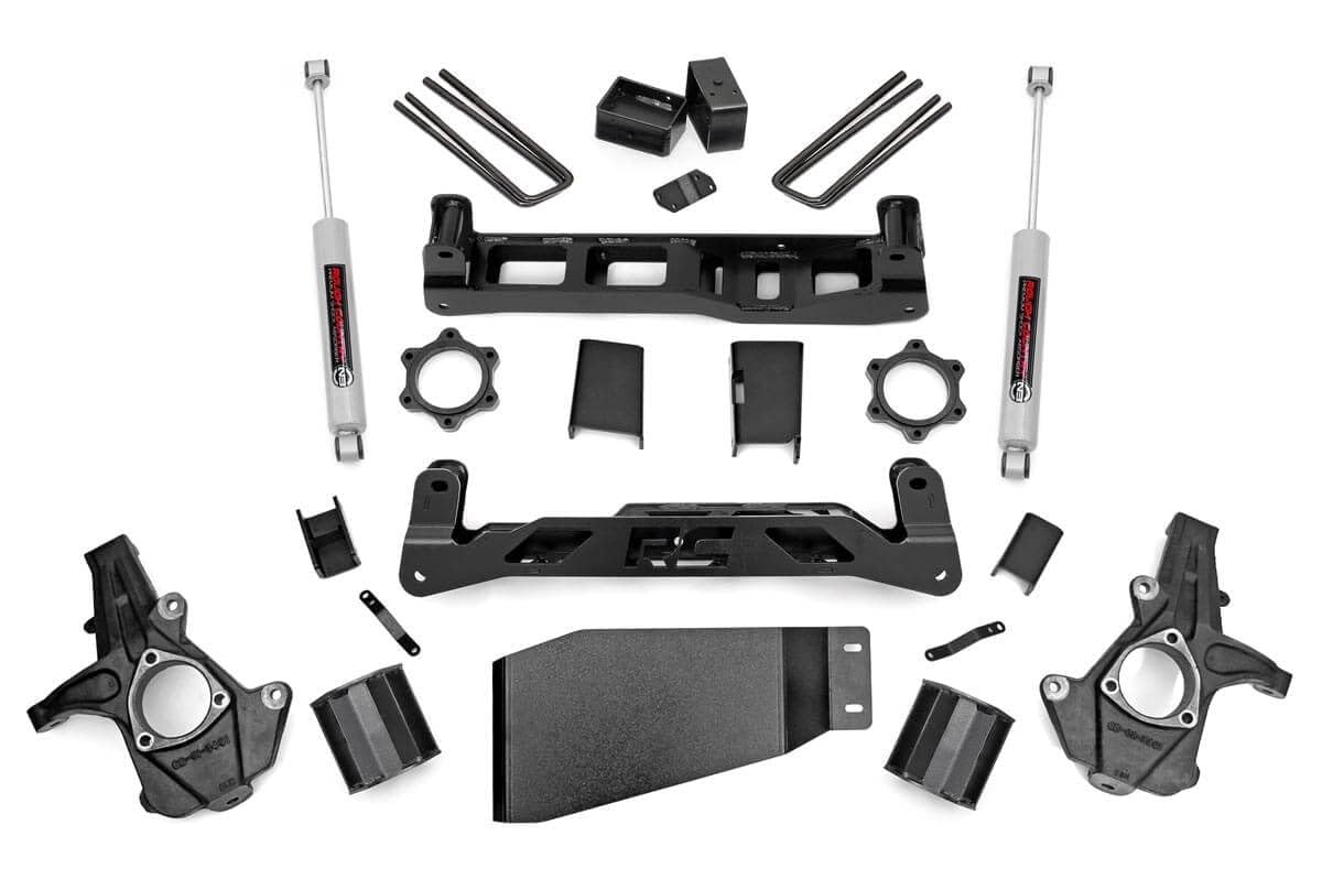 5" Rough Country Suspension Lift Kit with Strut Spacers/N3 Rear Shocks for Chevy Silverado & GMC Sierra 1500 (2007-2013) 4WD