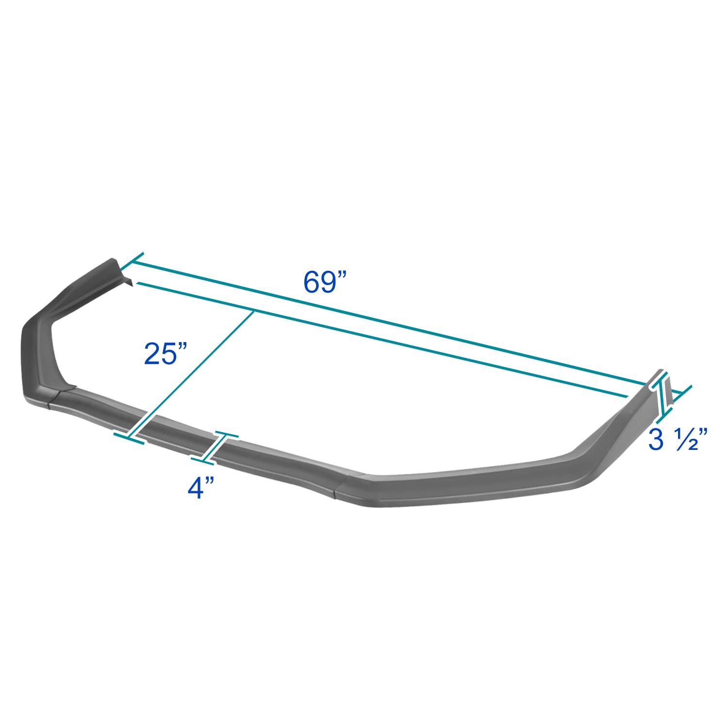 3PC Spec-D Tuning Black Front Bumper Lip Compatible with 2018-2021 Subaru WRX/STI