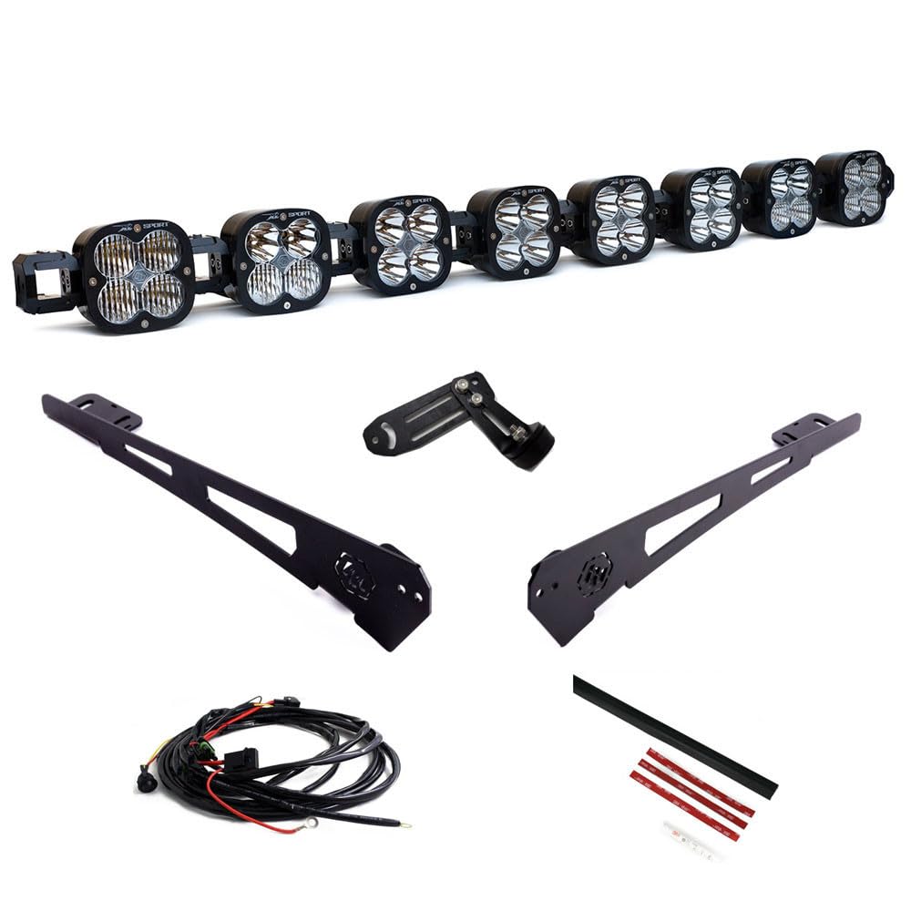 Baja Designs Linkable 8XL LED Roof Kit for Toyota Tacoma 2024+, 8 PCS XL LED Lights with Wiring Harness