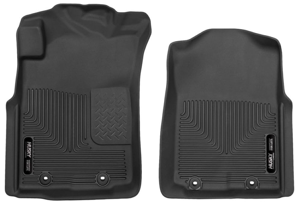 Husky Liners Floor Mats X-act Contour | Fits 2012-2015 Toyota Tacoma, Double & Access Cab; 2012-2014 Toyota Tacoma, Standard Cab | Front Row, 2-pc Black - 53701