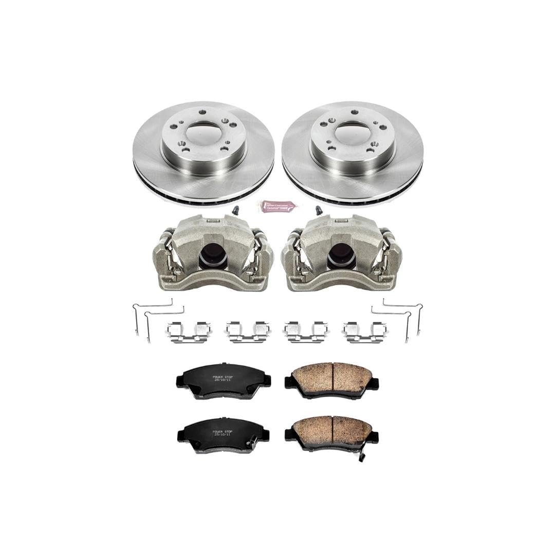 Power Stop KCOE2389 1-Click Autospecialty OE Replacement Brake Kit with Calipers For Honda Civic 2006-2011 [Model Specific]
