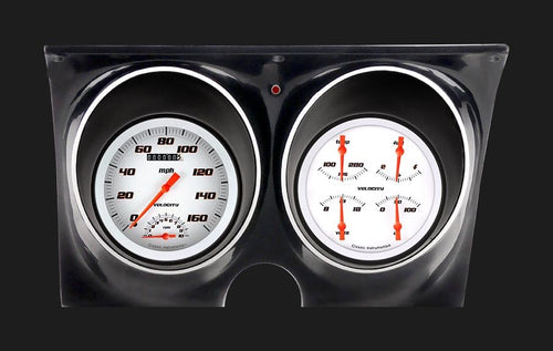 Classic Instruments Velocity White CAM67VSW-LS Direct Fit Gauge Package LS Swap Compatible with 1967 Camaro