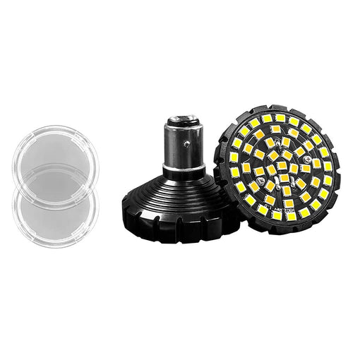 XKGLOW Motorcycle Front LED Turn Signal Kit XK1157B-WA-C - Bullet Style Clear Lenses