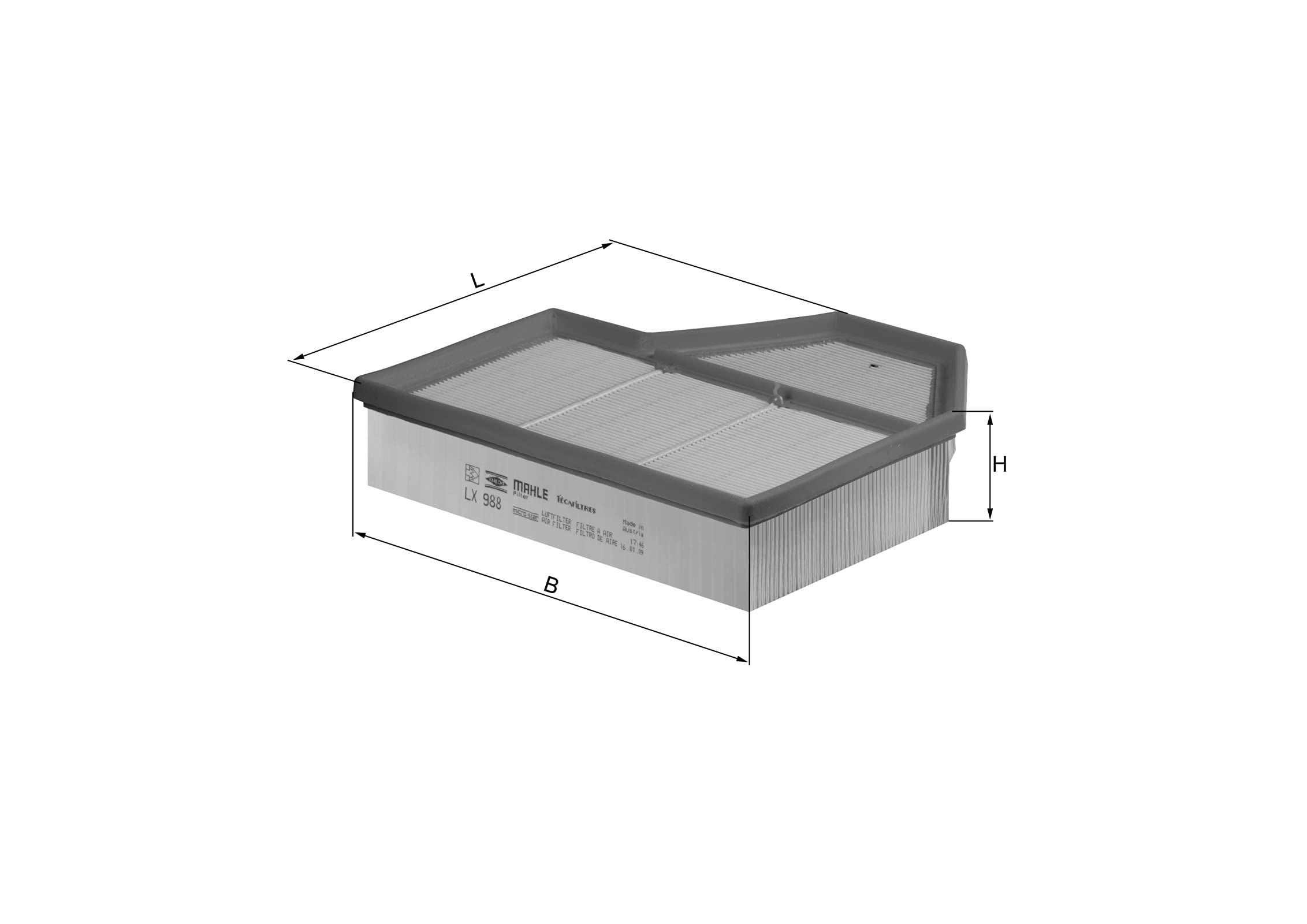 Air Filter MAHLE LX 988