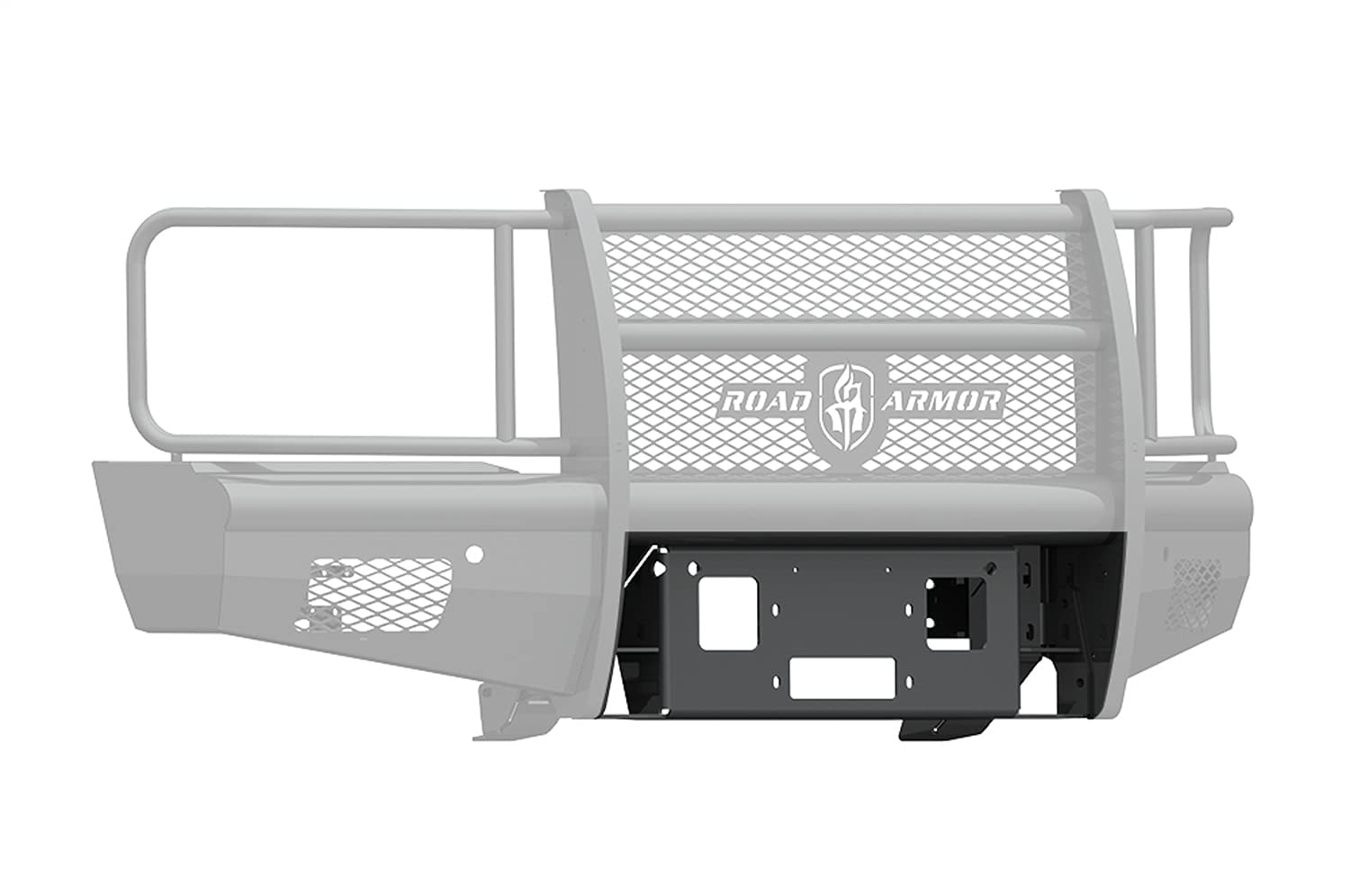 Vaquero ROAD ARMOR Front Winch Plates - Texture Black 2015-2019 Chevy 2500 3500