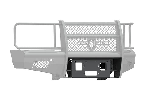 Vaquero ROAD ARMOR Front Winch Plates - Texture Black 2015-2019 Chevy 2500 3500