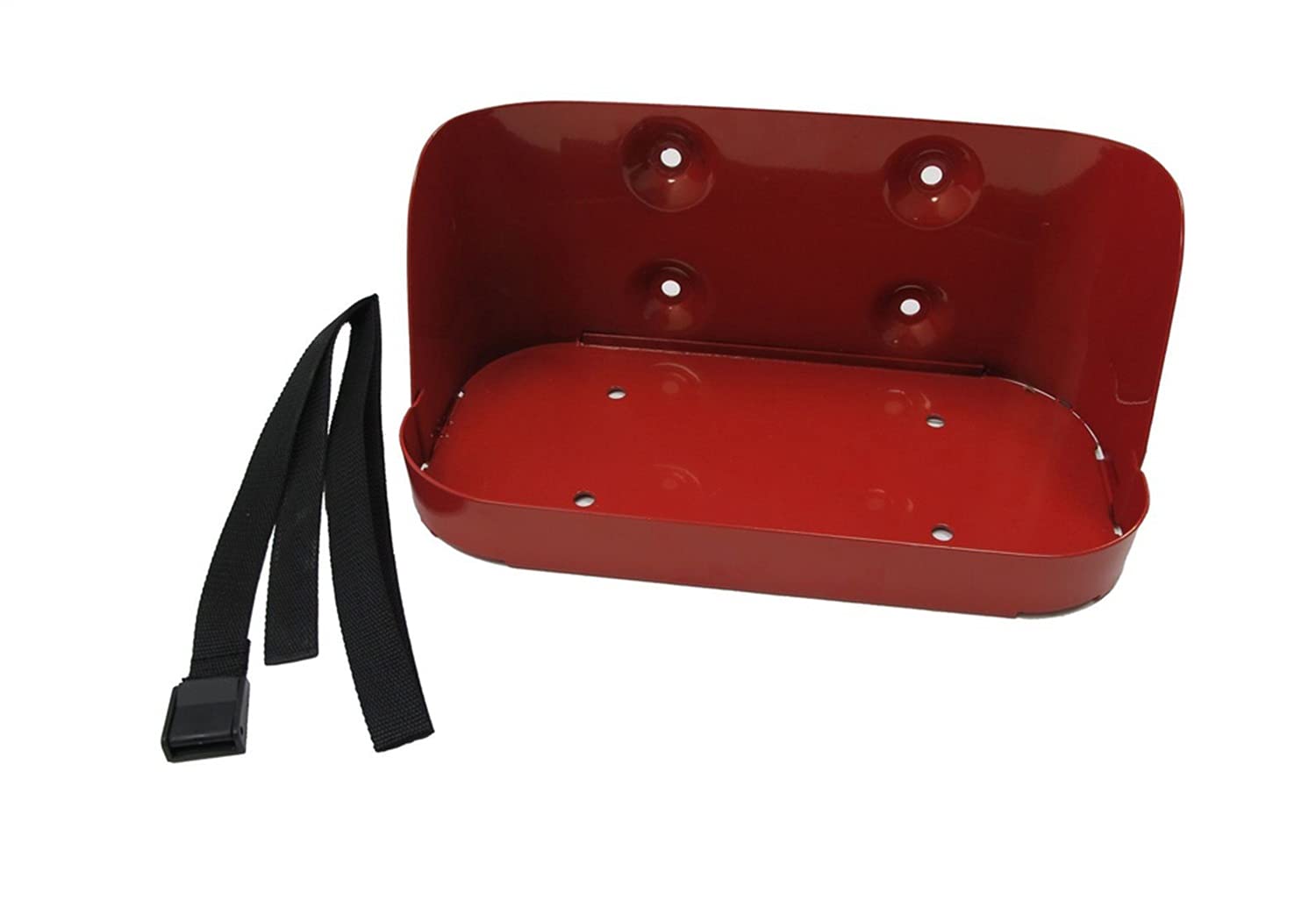 Trail Can Mount Base RAMPAGE PRODUCTS Universal Fit | Fits 5-Gallon Metal Gas Can Mounts, Steel, Red | 86625 | Universal Fit