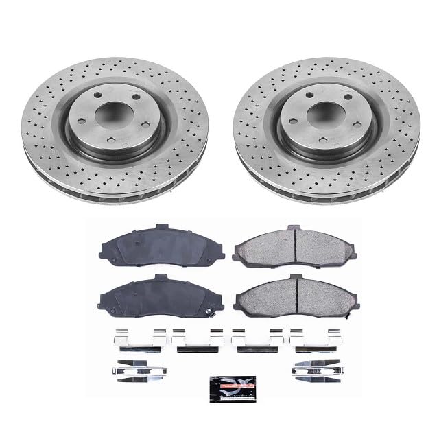 Power Stop Autospecialty KOE5158 Front Replacement Brake Kit-OE Brake Rotors & Ceramic Brake Pads For Cadillac XLR 2006-2009, Chevrolet Corvette 2005-2013 [Model Specific]