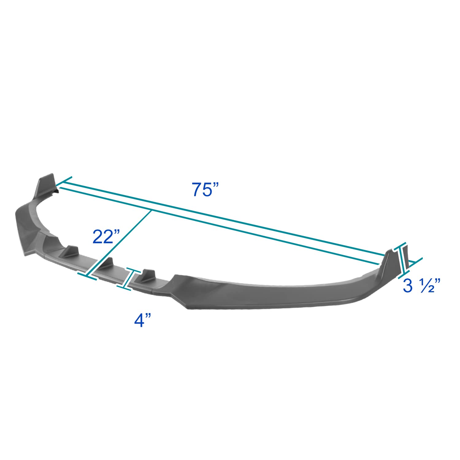 Matte Black Spec-D Tuning Front Bumper Lip Spoiler Splitter Body Kit 3PC Compatible with 2018-2020 Honda Odyssey