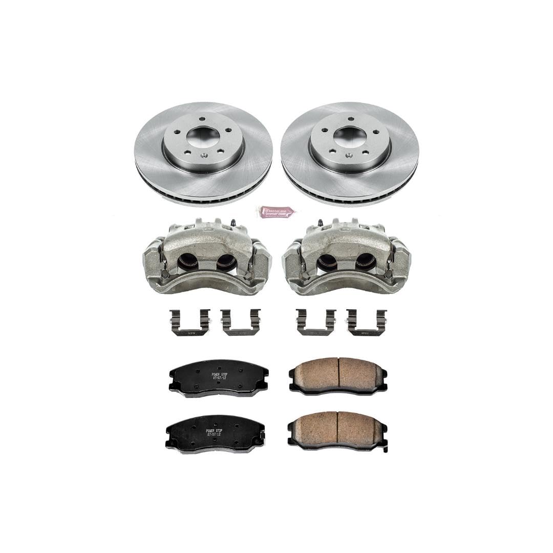 Power Stop KCOE2090 1-Click OE Replacement Brake Kit with Calipers For Chevrolet Captiva Sport, Chevrolet Equinox, Pontiac Torrent, Saturn Vue, Suzuki XL-7 [Model Specific] Autospecialty