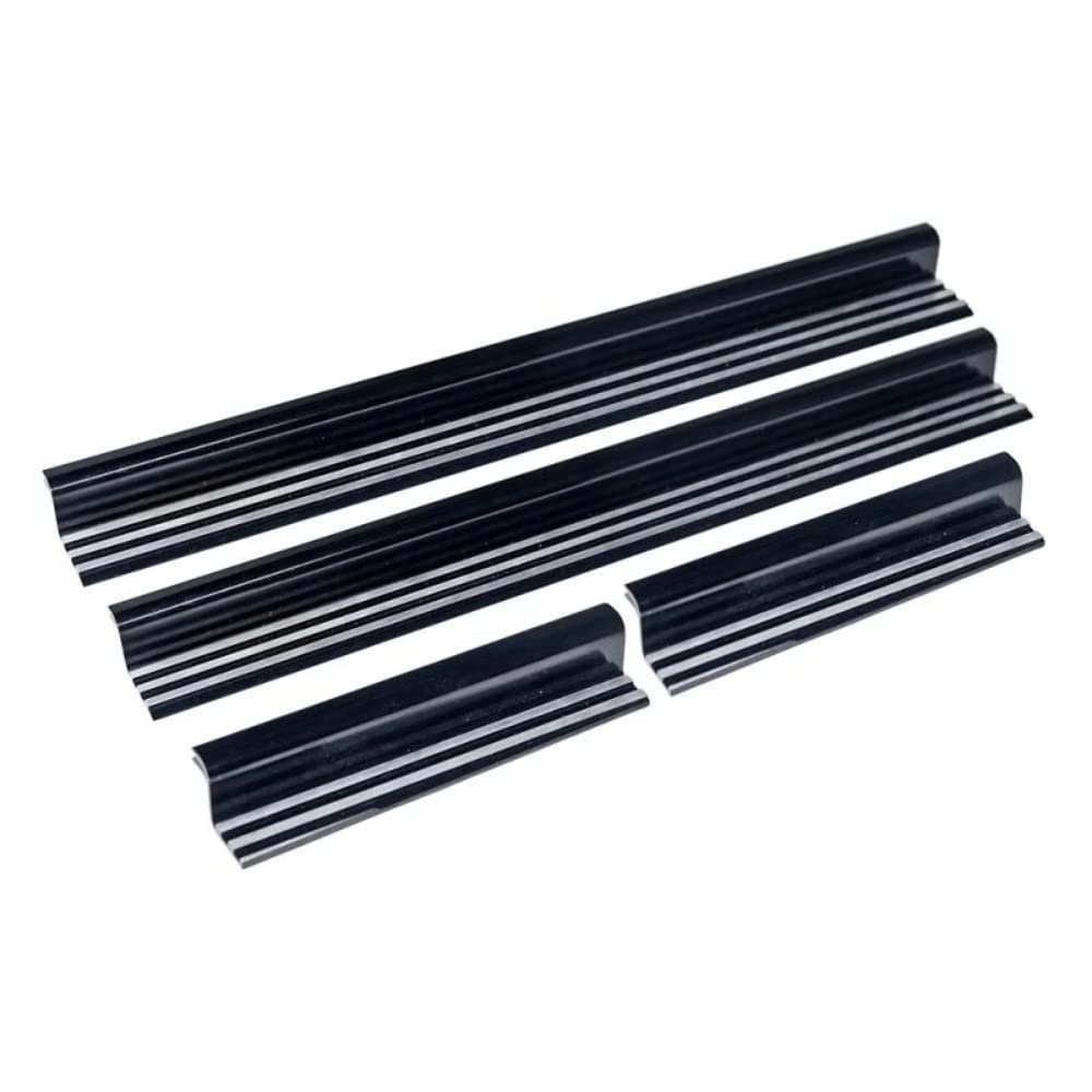Door Sill Plates DV8 Offroad for 2007-2013 Wrangler JK | Complete Set for Door Entry Areas | Aluminum Construction| Grooved Pattern | Machined Finish | D-JP-18041-AL