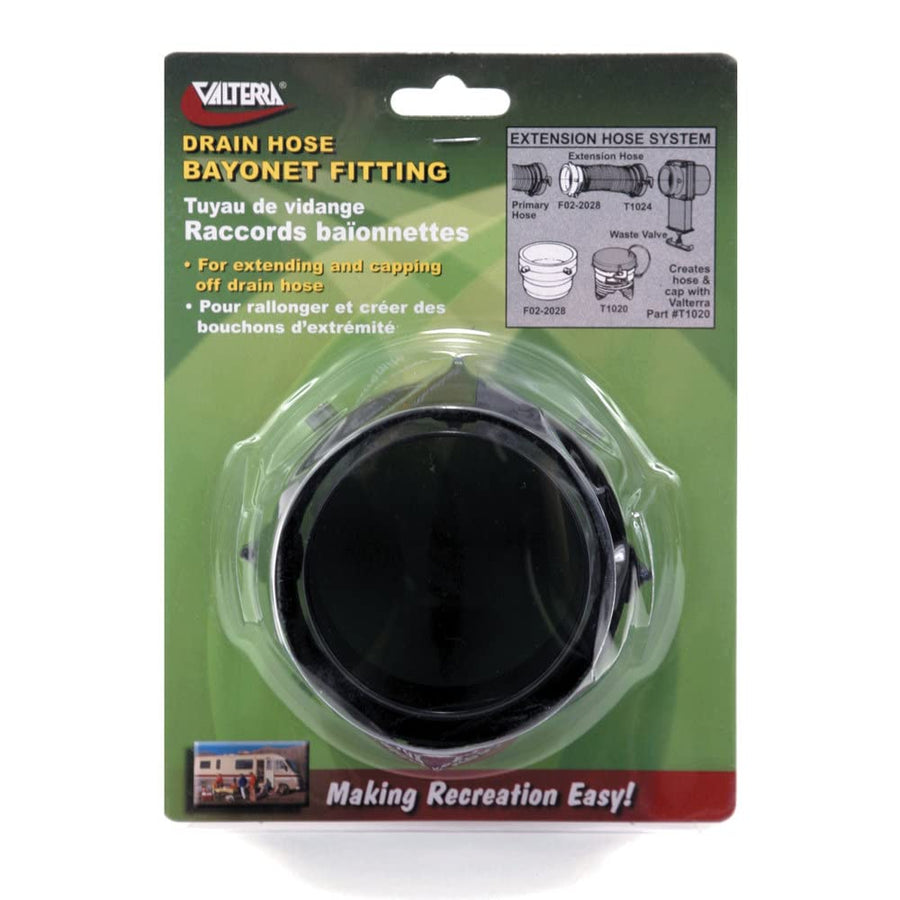 Black Valterra F02-2028VP Rotating Bayonet Hose Fitting