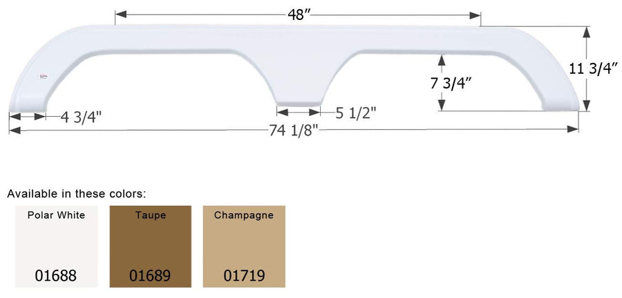 Fender Skirt ICON, Tandem, Thor, FS789, Champagne