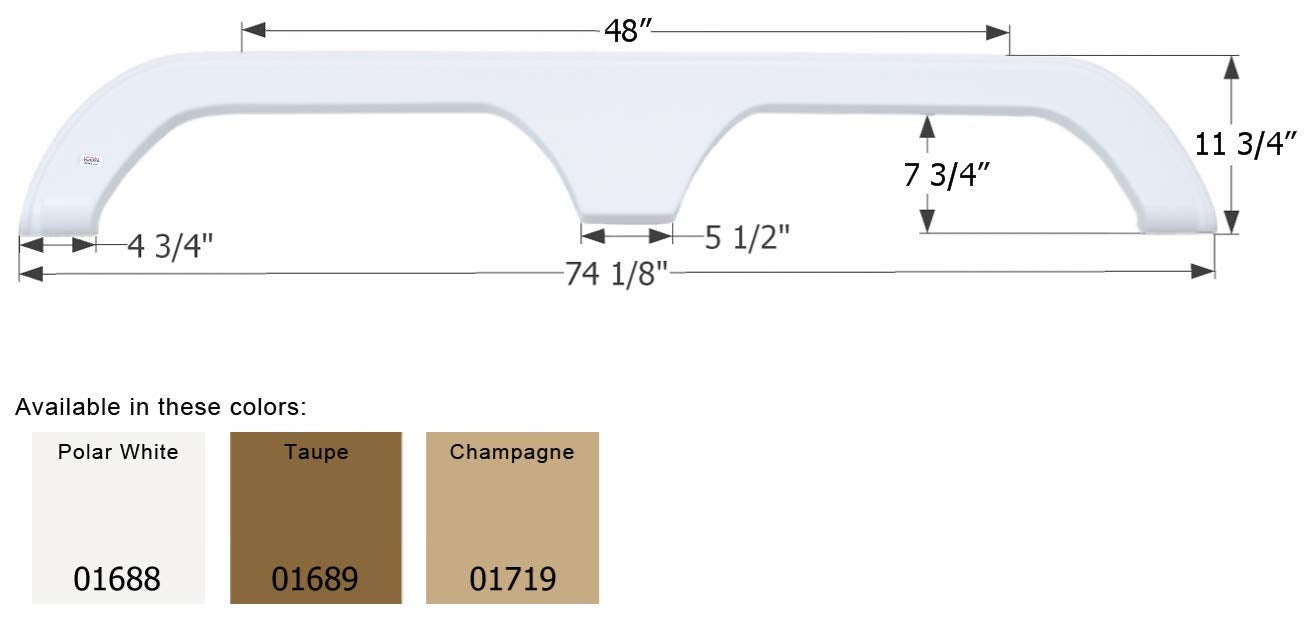 Fender Skirt ICON, Tandem, Thor, FS789, Taupe