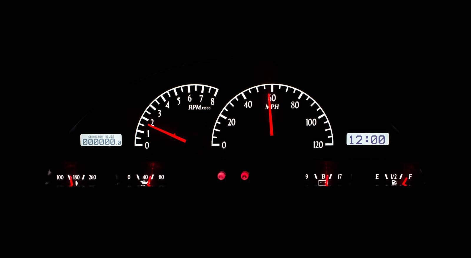 Dakota Digital VHX-56F-PU-S-W Analog Dash Gauge System Compatible with 1956 Ford Pickup Truck Silver Alloy White