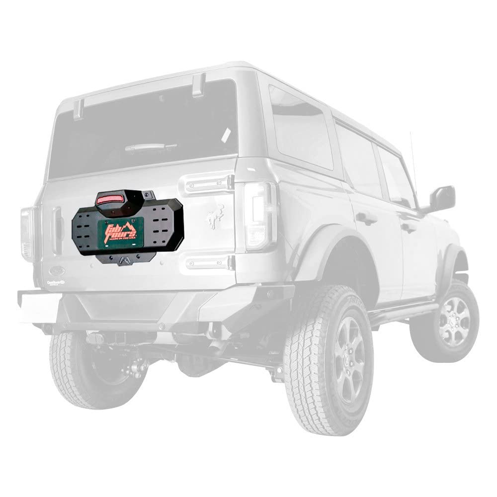 21-22 Bronco Fab Fours Spare TIRE Delete, Black (FB21-Z5251-1)