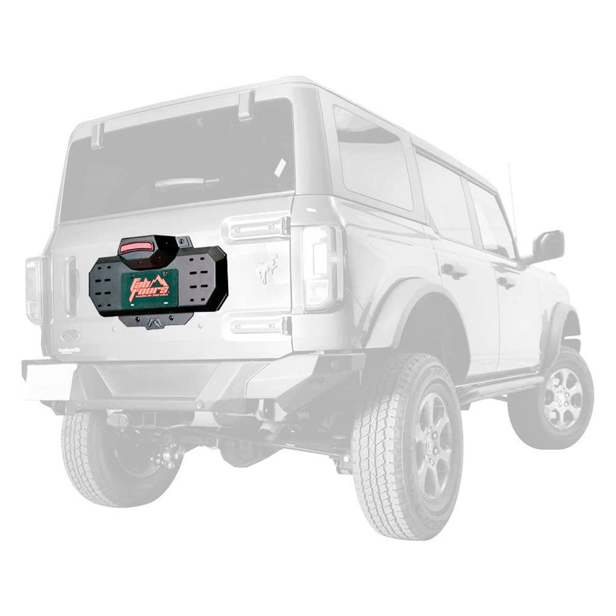 21-22 Bronco Fab Fours Spare TIRE Delete, Black (FB21-Z5251-1)