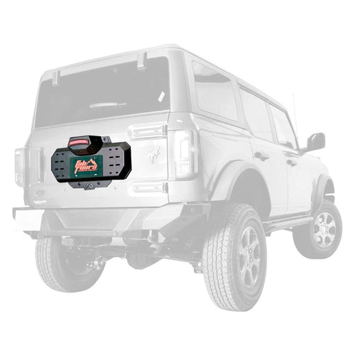 21-22 Bronco Fab Fours Spare TIRE Delete, Black (FB21-Z5251-1)