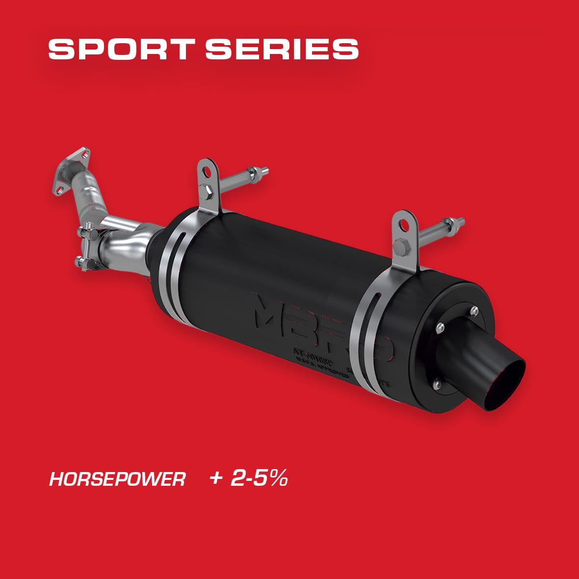 06-11 Kawasaki KVF 750 Brute Force MBRP Slip-On Combination Exhaust w/Sport Muffler