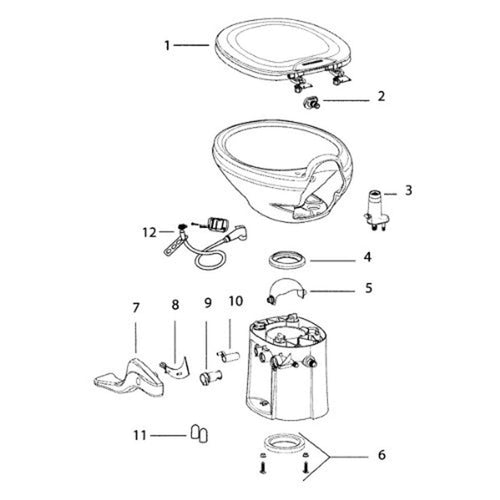 Toilet Seat and Cover Thetford 42036 White