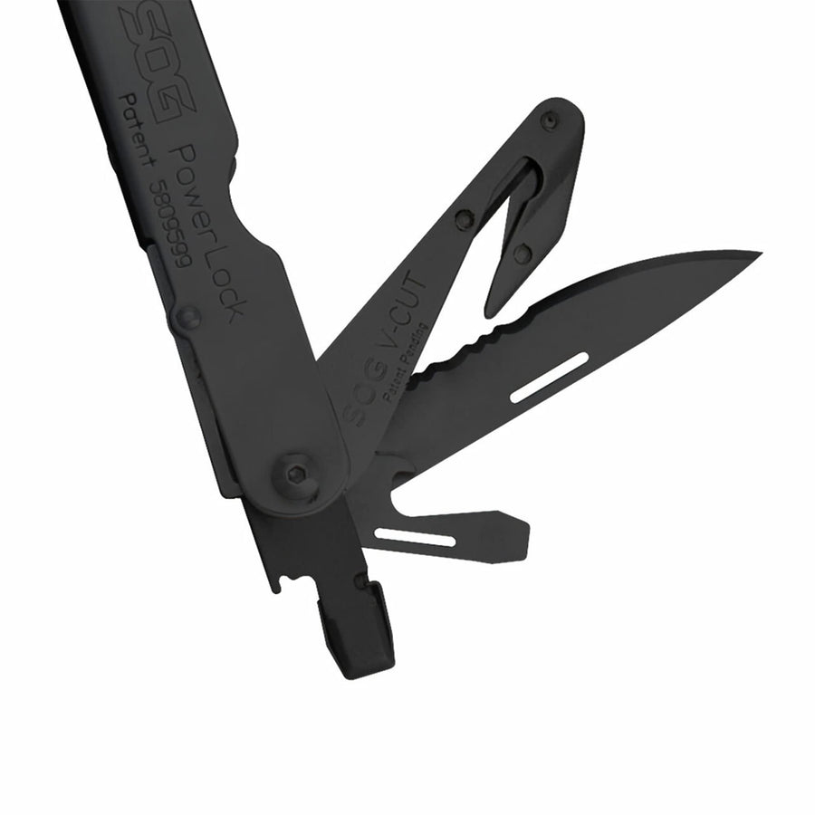 SOG V-Cutter Powerlock- Multi-Tool Pocket Utility Tool Set with 18 Specialty Tools for Heavy-Duty Field Use and Nylon Carrying Pouch (B63N-CP)