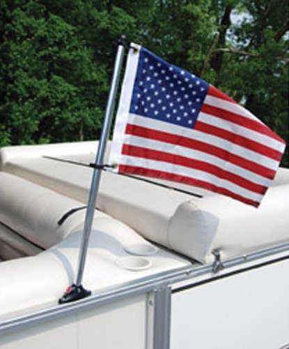 Pontoon Flag Pole Socket Taylor Made Products with Flag 24” Flag Pole 12” x 18” for Pontoon Boats