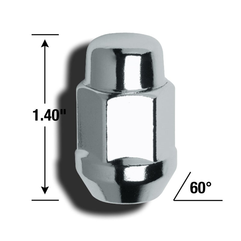 Gorilla 91783 Automotive Acorn Bulge Chrome Lug Nut and Lock System (1/2" Thread Size) ( Packaging May Vary )