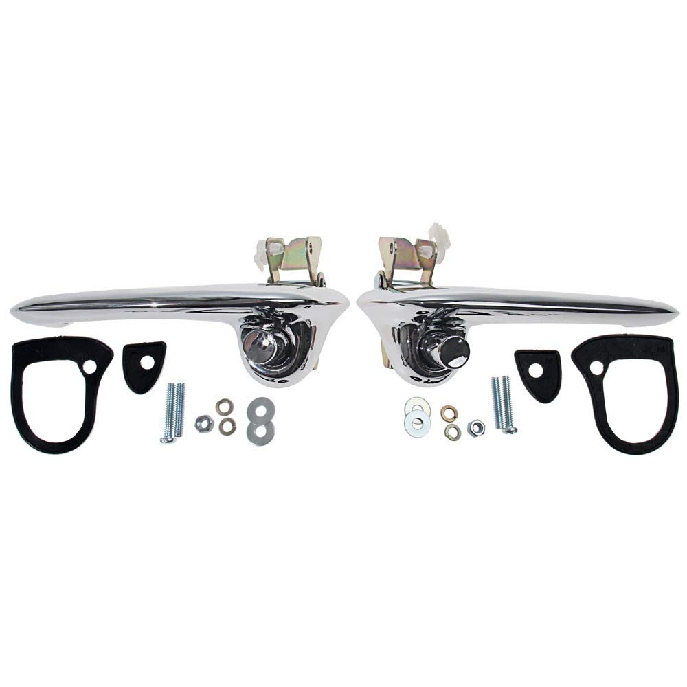 C7ZZ-6522404-5A Scott Drake 1967-1968 Door Handle Set Polished Chrome