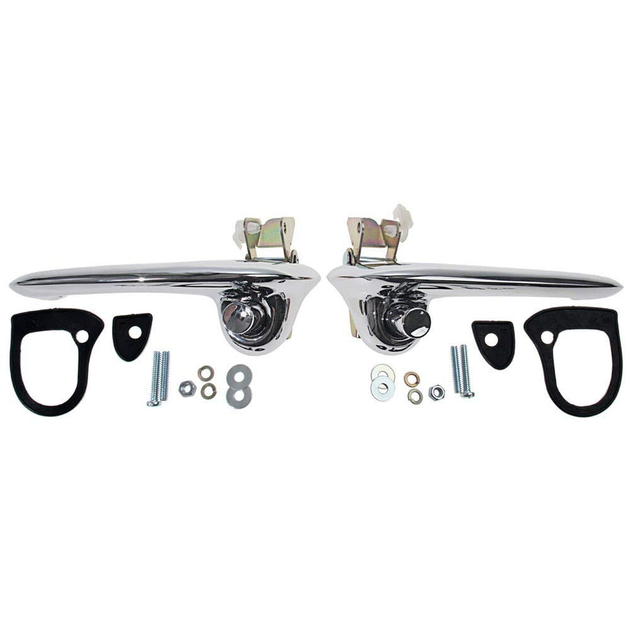 C7ZZ-6522404-5A Scott Drake 1967-1968 Door Handle Set Polished Chrome