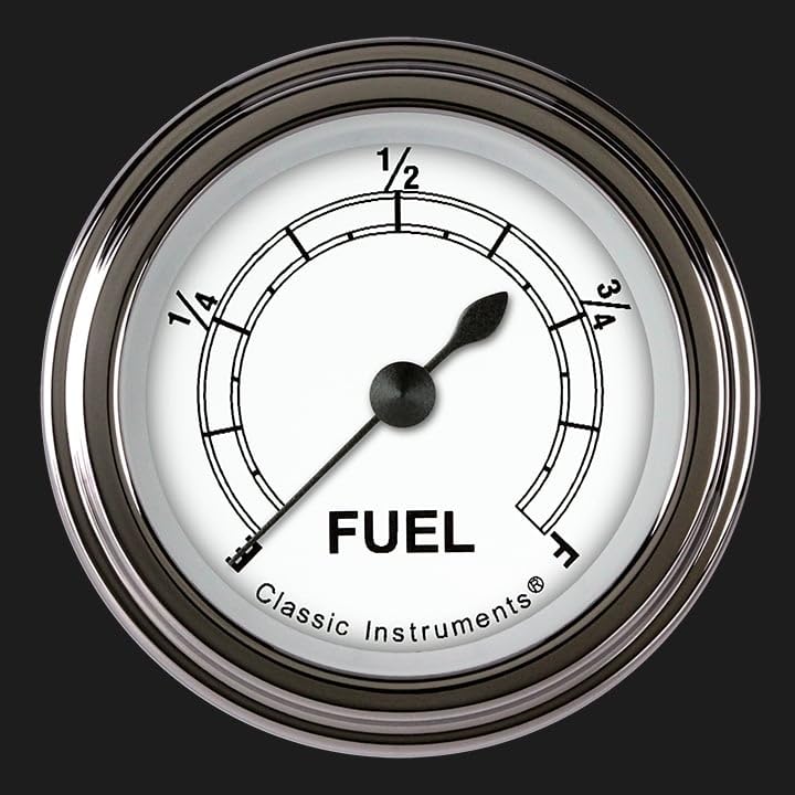 Classic Instruments Classic White CW109SLF 2-1/8" Fuel Pressure Gauge Programmable