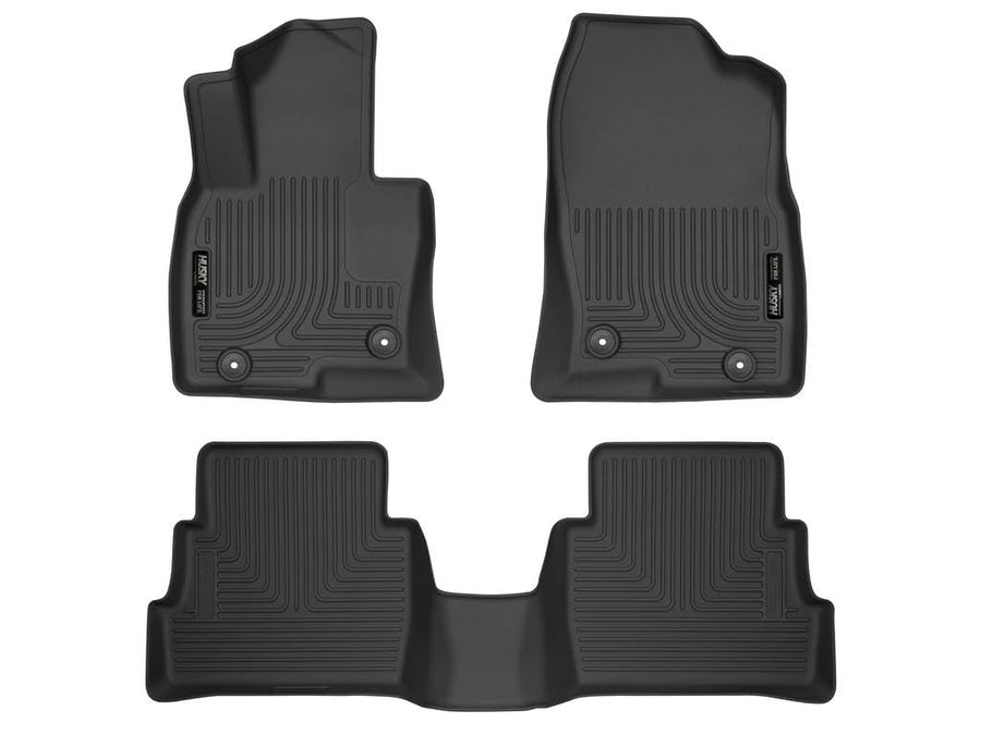 Weatherbeater Husky Liners Floor Mats | Fits 2017 - 2025 Mazda CX-5 | Front & 2nd Row, 3-pc Black - 95641