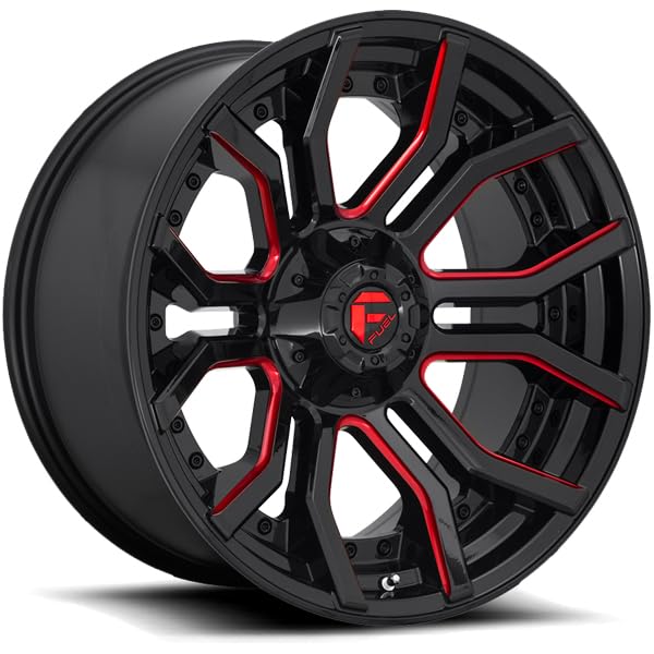 D712 RAGE FUEL OFF-ROAD 22X10, 6X135/5.5, 4.79, -18mm GLOSS BLACK RED TINTED CLEAR - D71222009847
